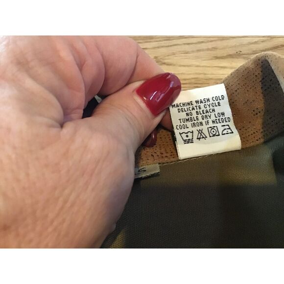 Bamboo Traders Brown Reptile Snake Print Shirt Jacket Size PL Brass Buttons - Picture 7 of 7